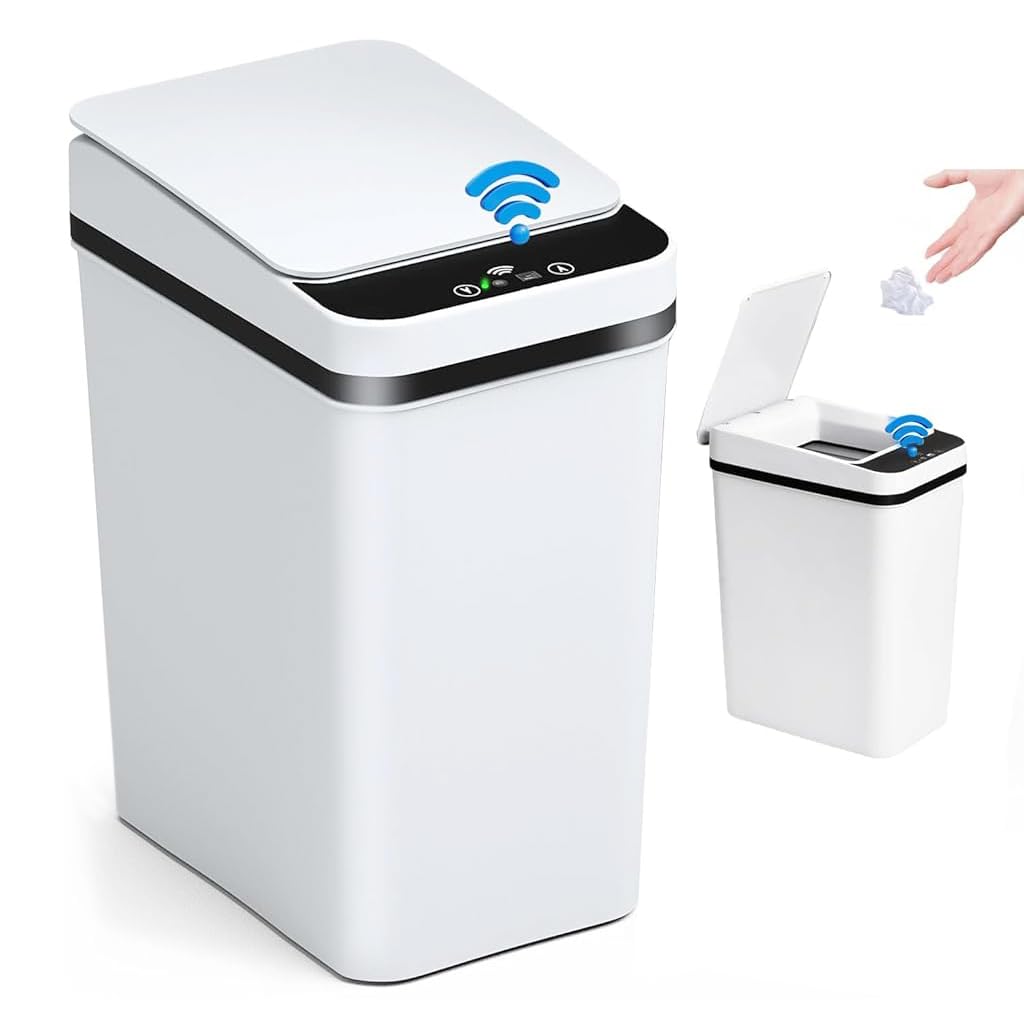 Supvox Smart Sensor Dustbin for Home with 12L Capacity and Automatic Motion Lid | Touchless Waste Bin 23.5x15.8x32cm