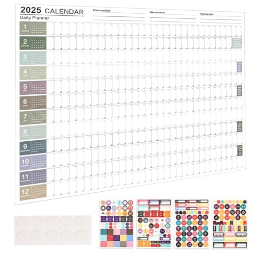 OFIFO® 2025 Planner Desk Pad Calendar 2025 with Motivational Stickers, Table Year Planner 2025, Large Size 29''x20'' Poster Calendar 2025 Study Desk for Home & Desk Decoration Items