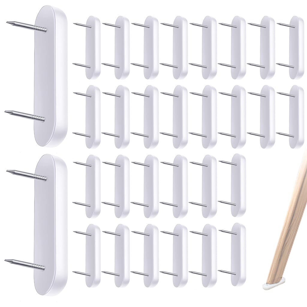 Serplex Furniture Glide Nails for Wooden Chair Legs with Plastic Pads 30Pcs | Anti Scratch Floor Protectors for Hardwood and Tile Floors