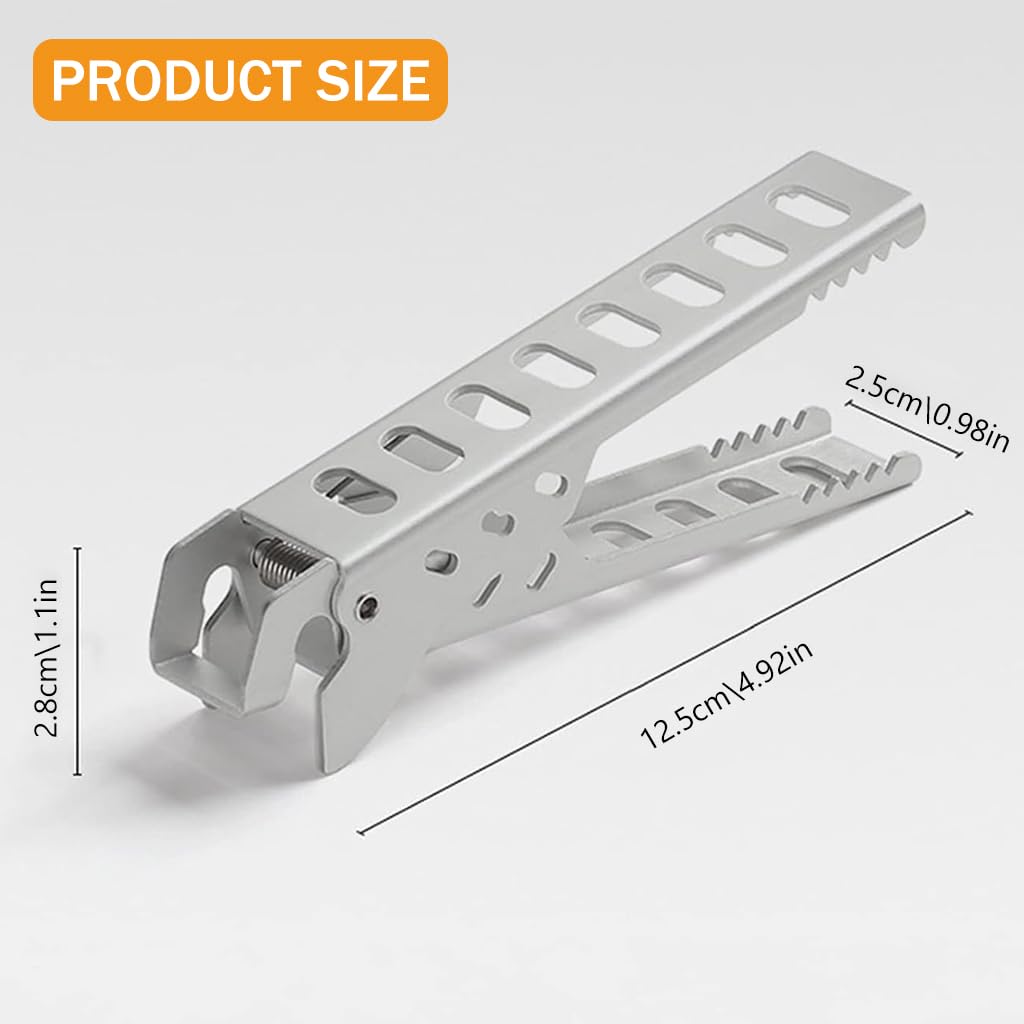 Supvox Kitchen Pot Gripper 4.8 in for Hot Plates and Pans with Ergonomic Handle | Aluminum Alloy Anti Scalding Clamp