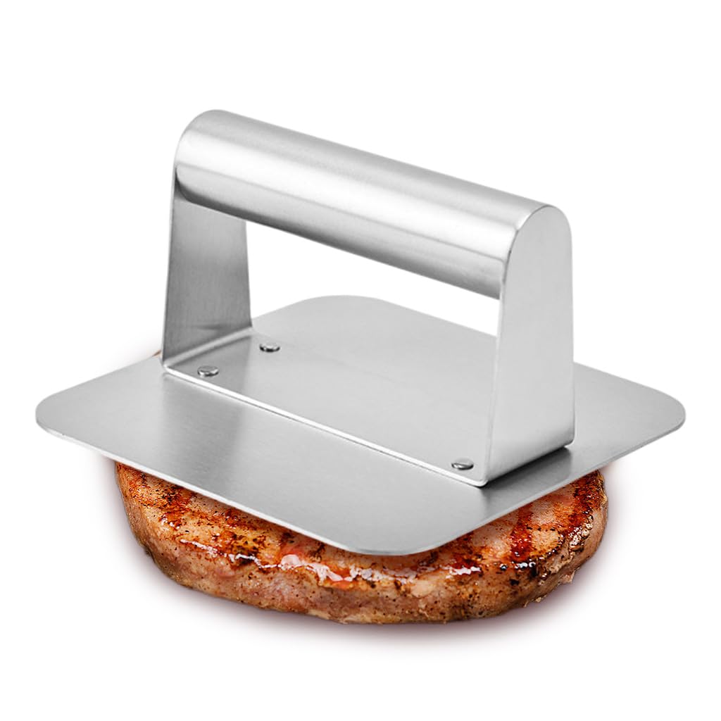 Supvox Burger Press for Homemade Patties featuring 14×7.5 cm Square Plate and Ergonomic Handle