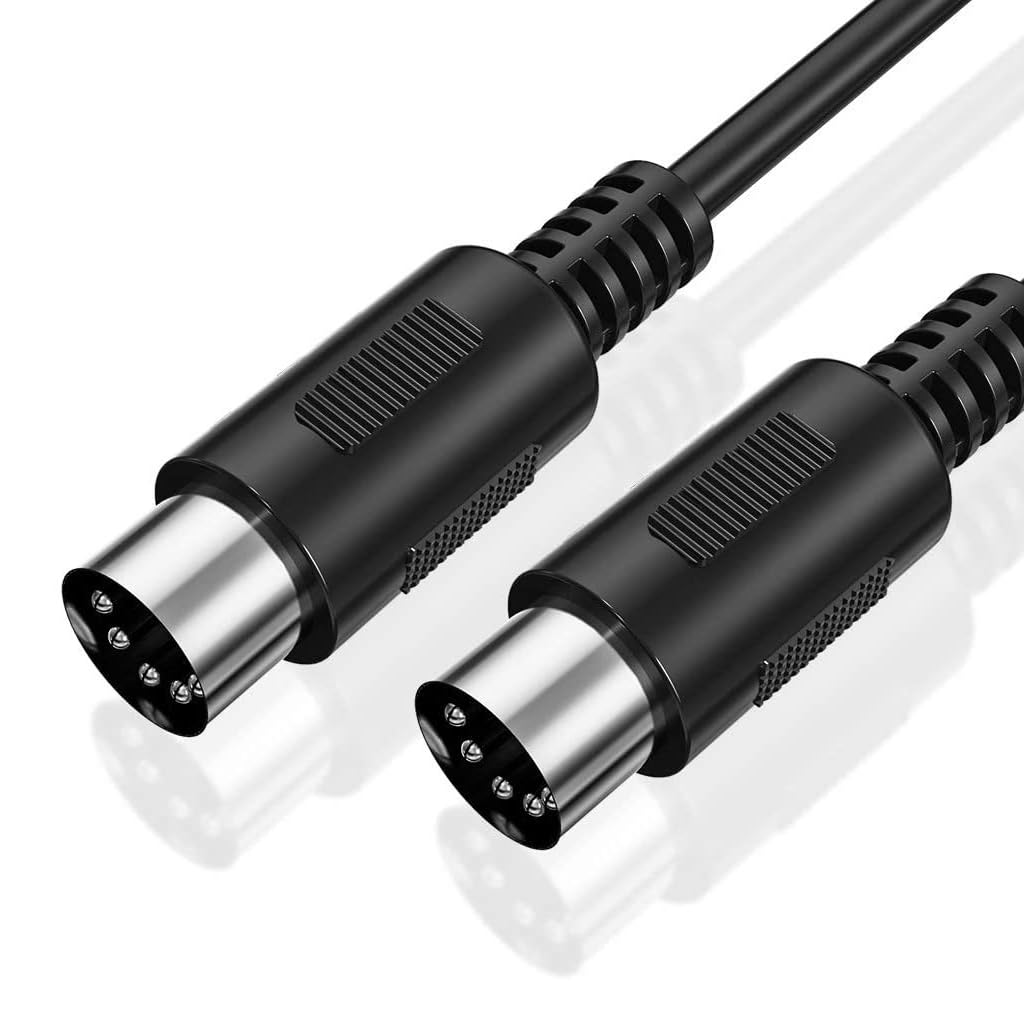 ZORBES® MIDI Cable, 3.3 Feet Male to Male 5-Pin MIDI Cable Compatible with MIDI Keyboard, Keyboard Synth, Rack Synth, Sampler, External Sound Card, Sound Source and Other Music Gear