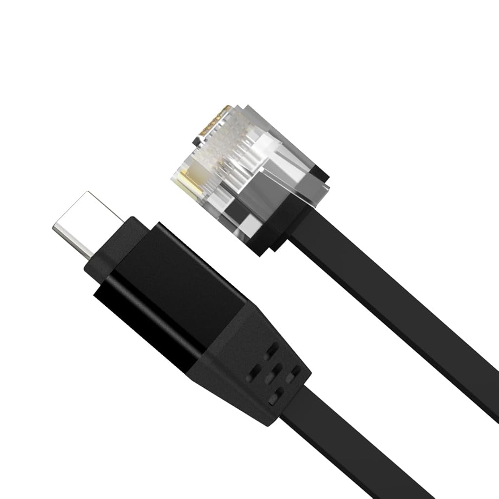Verilux® Type C to RJ45 NIC Adapter Cable 6.6ft Ethernet Cable High Speed 100Mbps 100Mbps RTL8152B NIC Chip, Wired Internet Connection Cable Compatible with Laptop, Tablets, Phone