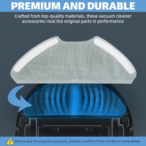 HASTHIP® Compatible with Mi Robot Vacuum Mop 2i 2 Pro Microfiber Mops Cloth Vacuum Cleaner for Mop-P Replacement for Wet and Dry Cleaning Pack of 4PCS