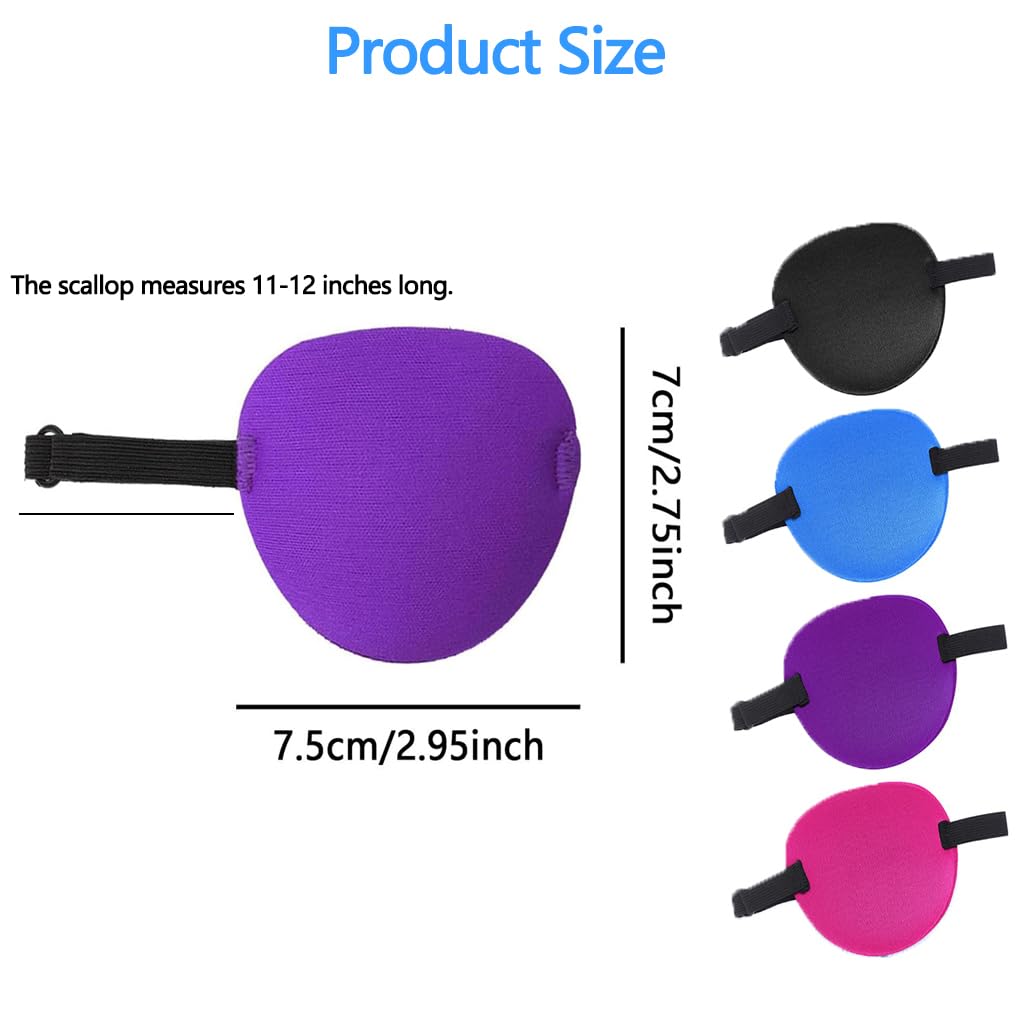 Zibuyu One Eye Mask for Amblyopia and Strabismus with 3D Concave Design 32–65 cm Adjustable Straps | Reusable for Kids and Adults