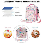 HASTHIP® Lunch Box for Kids Boys, Insulated Lunch Bag with Detachable Shoulder Strap, Pocket Rocket Planet Print Reusable Thermal Lunch Cooler Bag Meal Tote Lunch Bags for School Travel