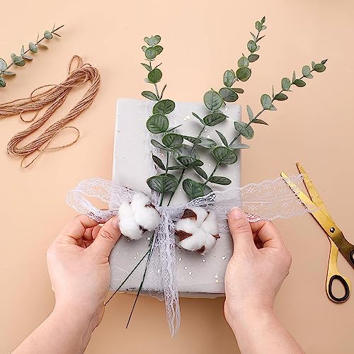 HASTHIP 20Pcs Artificial Eucalyptus Branches, Red Faux Eucalyptus Leaves Branches Eucalyptus Branches for Flower Arrangement, Wedding, Home Decoration, 14.5 inches