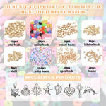 Venzina® 4000pcs Clay Beads For Jewellery Making Kit, 24 Colors Clay Beads for Bracelet Making, Polymer Flat Beads Alphabet Spacer Beads With Charms Elastic Strings DIY Craft Gift for Kids Girls Women