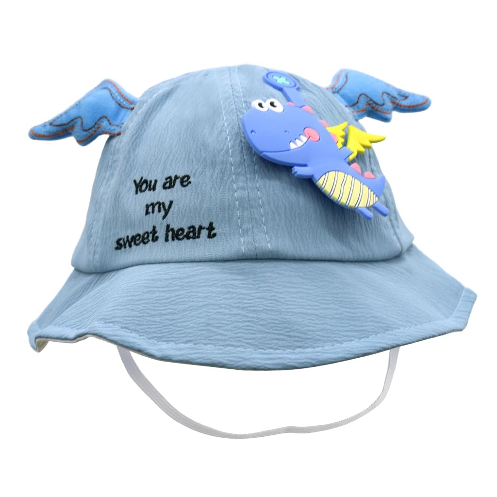 ZIBUYU Kids Bucket Hat for Outdoor Sun Protection with Windproof Chin Strap | Breathable Cotton for Toddlers 1–4 Years