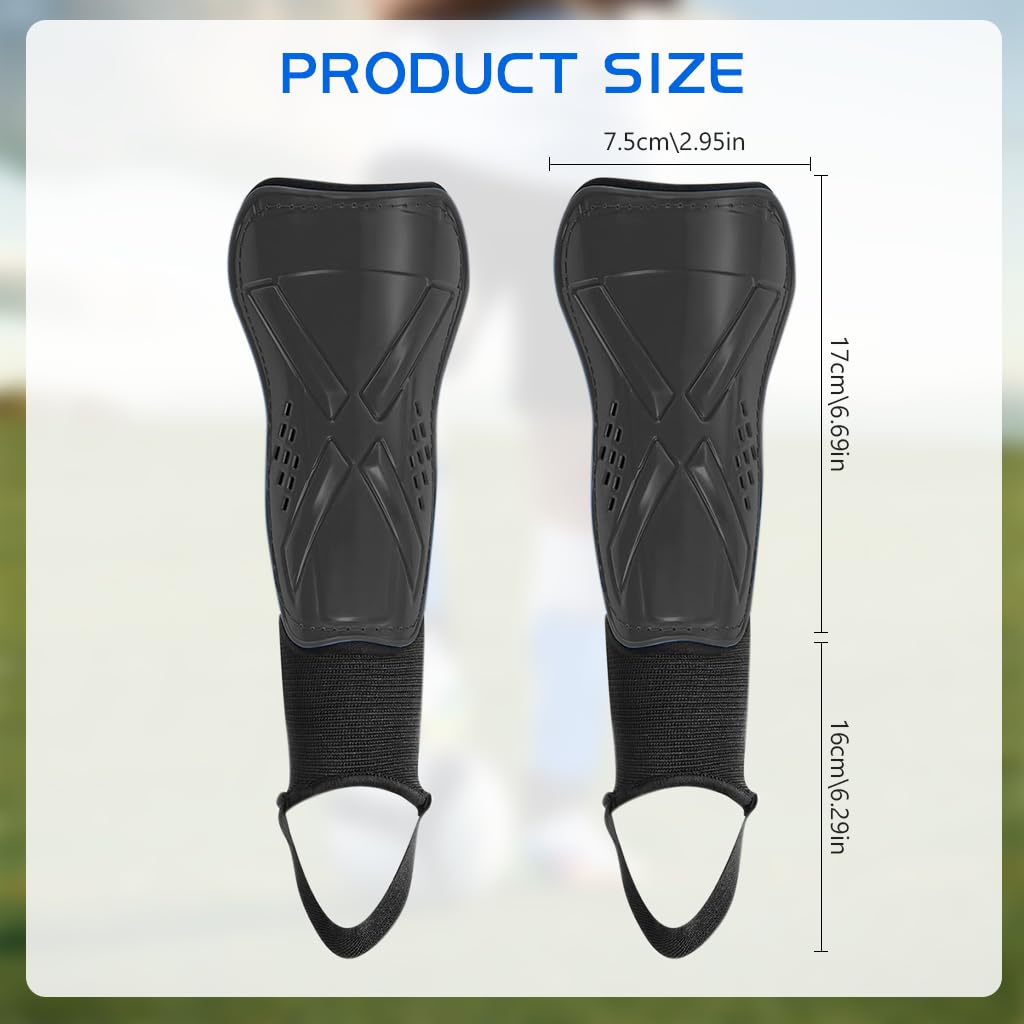 Proberos Football Shin Guard for Kids with EVA Cushioning & Ankle Support | Adjustable Fit 8–13 in