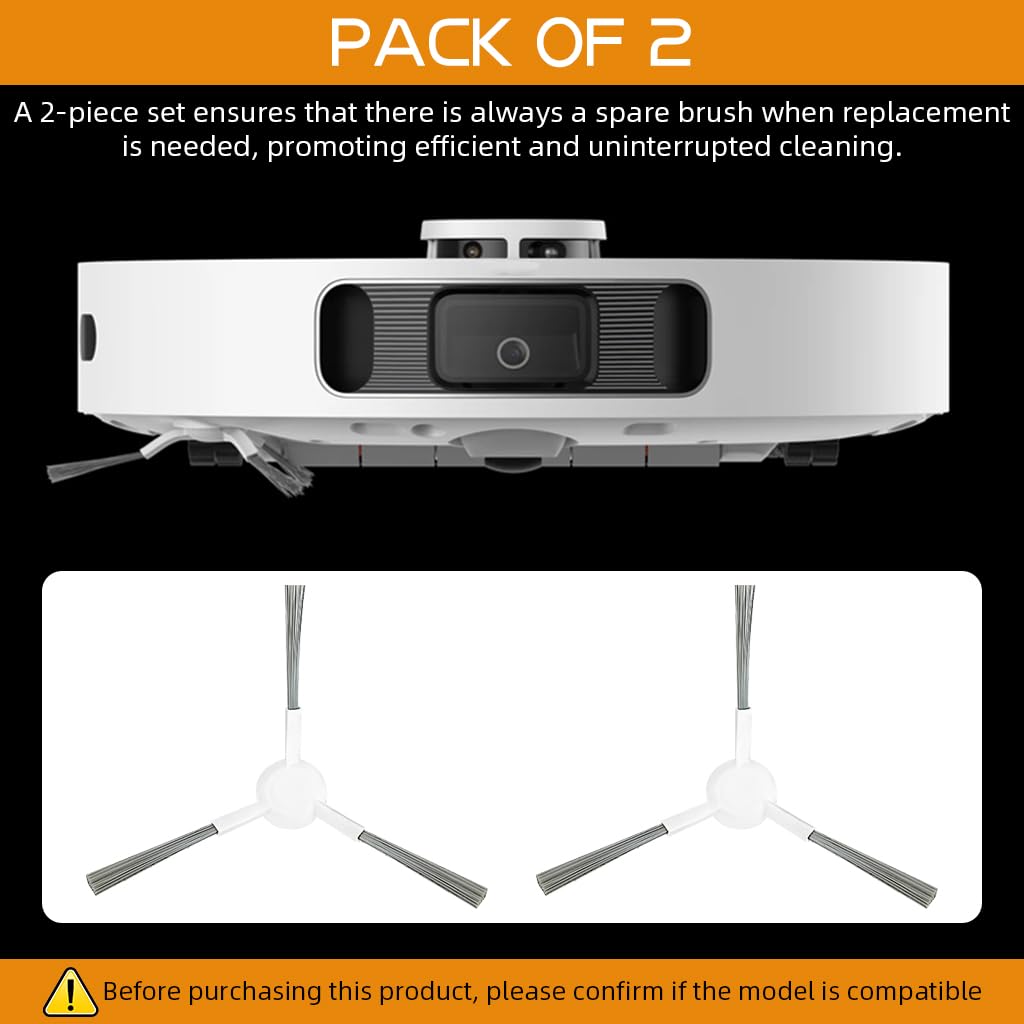 HASTHIP Replacement Side Brushes for Dreame L10s Ultra featuring Robust Nylon Bristles | 3 Pcs Set