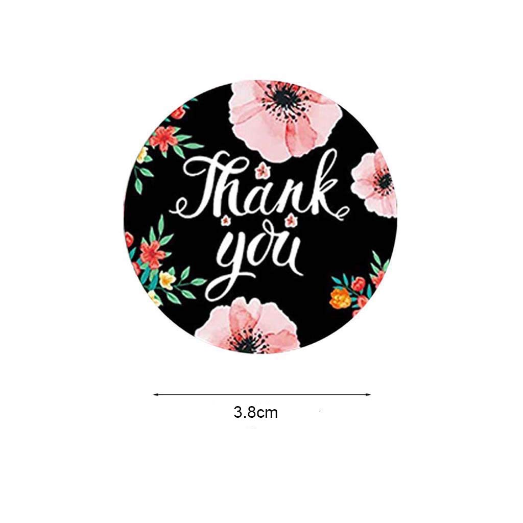 HA STHIP Thank You Stickers for Small Business with Strong Adhesion 500 Pcs 1.5 in | Ideal for Gifts and Packaging