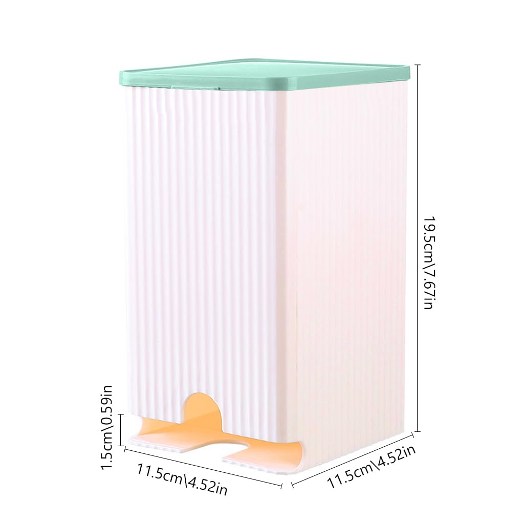 HASTHIP Sanitary Pads Dispenser for Bathroom Storage with Sliding Cover and Waterproof PP Case 11.5x11.5x19.5cm | Holds 25‑30 Pads