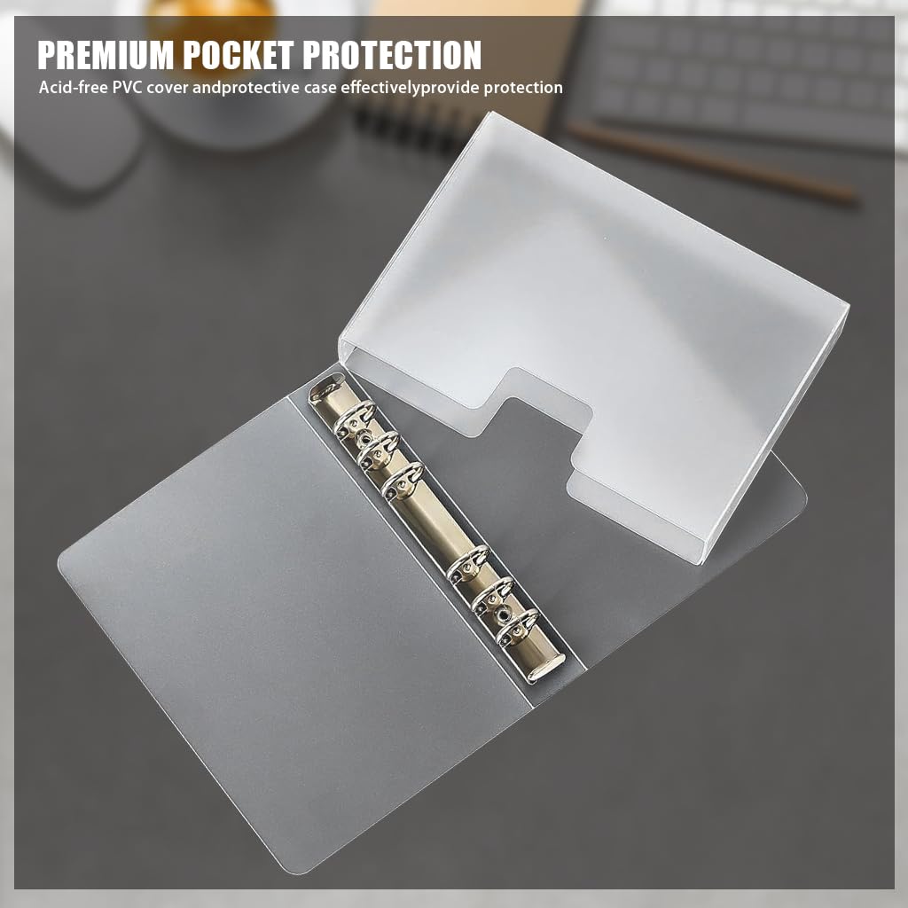 Climberty Currency Collection Album with 100 Transparent Pockets and 6 Ring Binder | Budget Binder with Dustproof Case 7×4 in