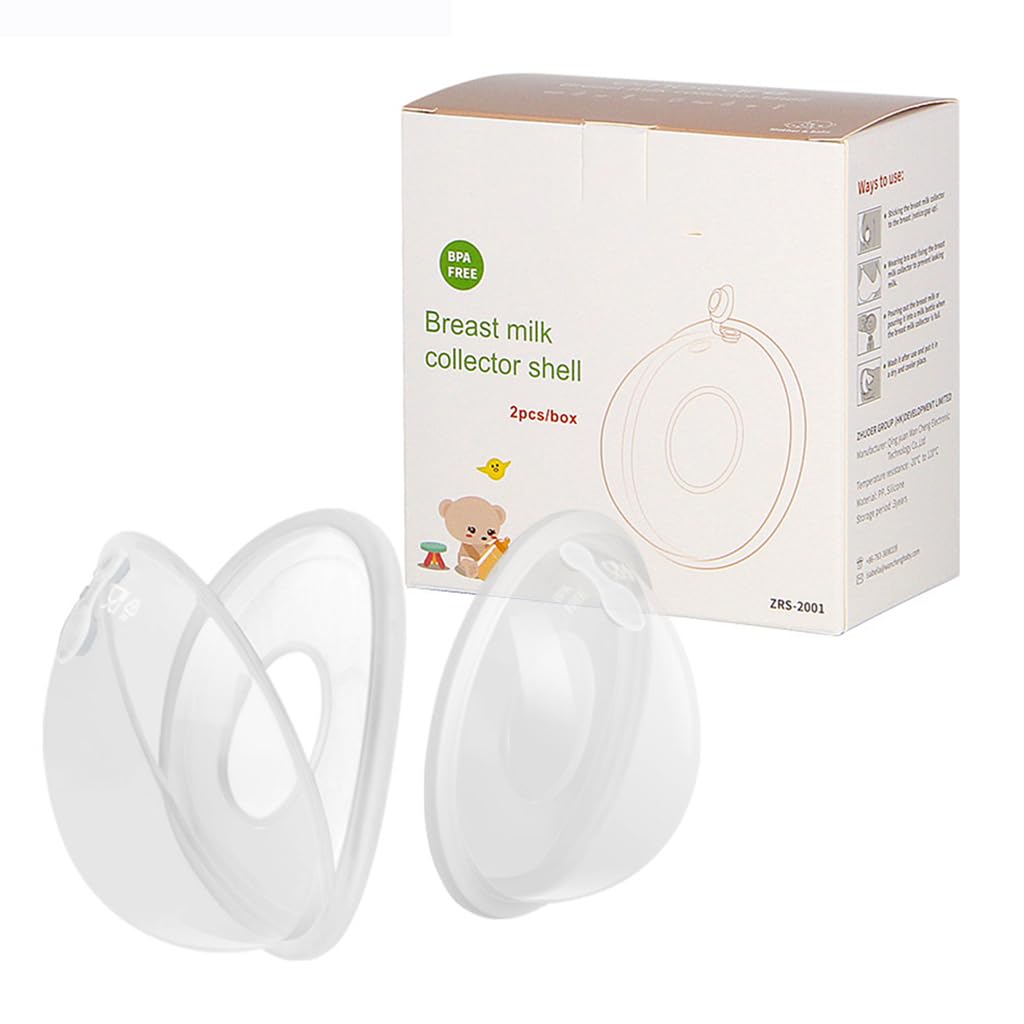 SNOWIE SOFT Nipple Caps for Breastfeeding Mothers with 3.2cm Collector Shell | Food Grade Silicone and PP Leak Proof Design