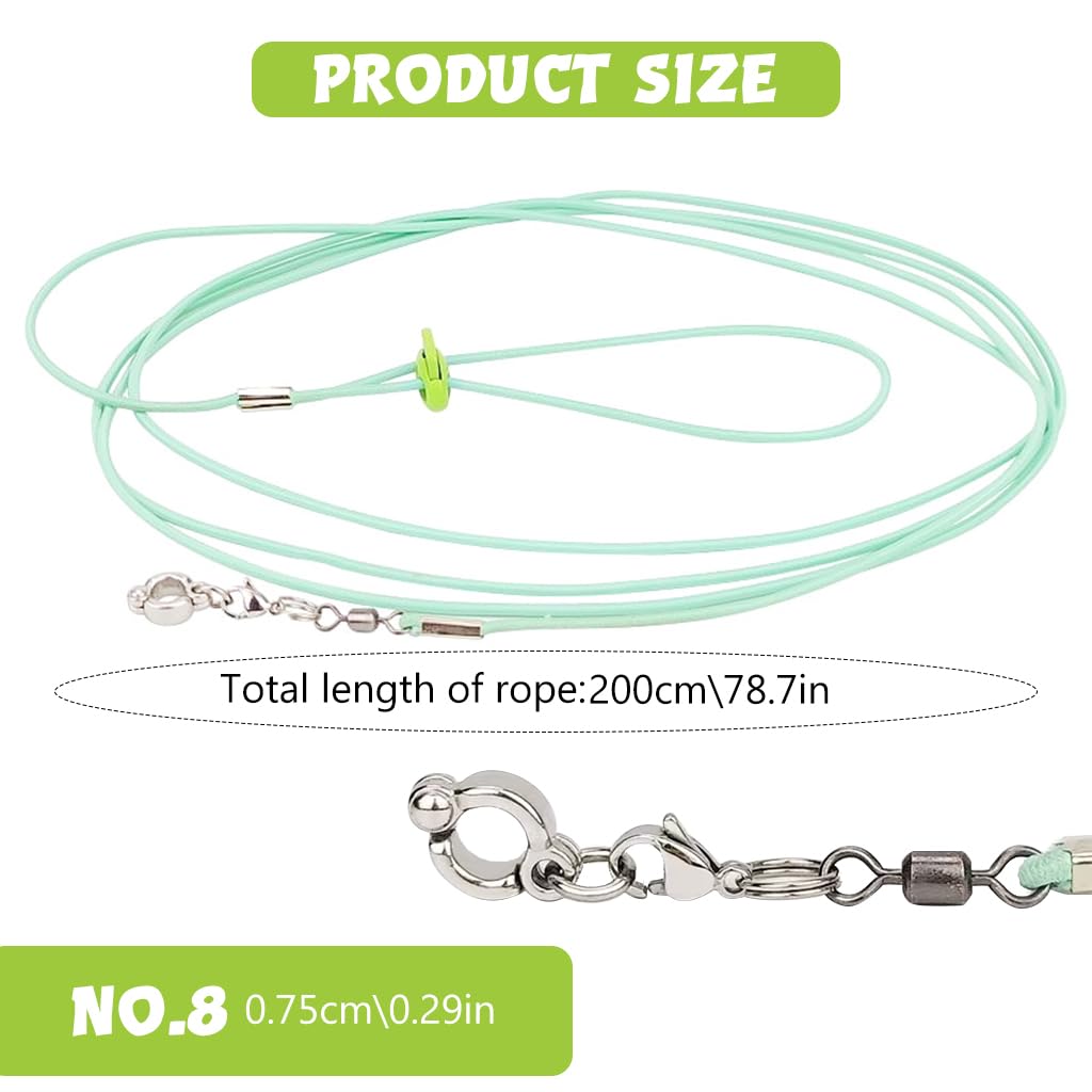 Qpets Parrot Leash featuring 6.6ft Elastic Rope and 7.5mm Metal Feet Loop | Adjustable Wrist Fit