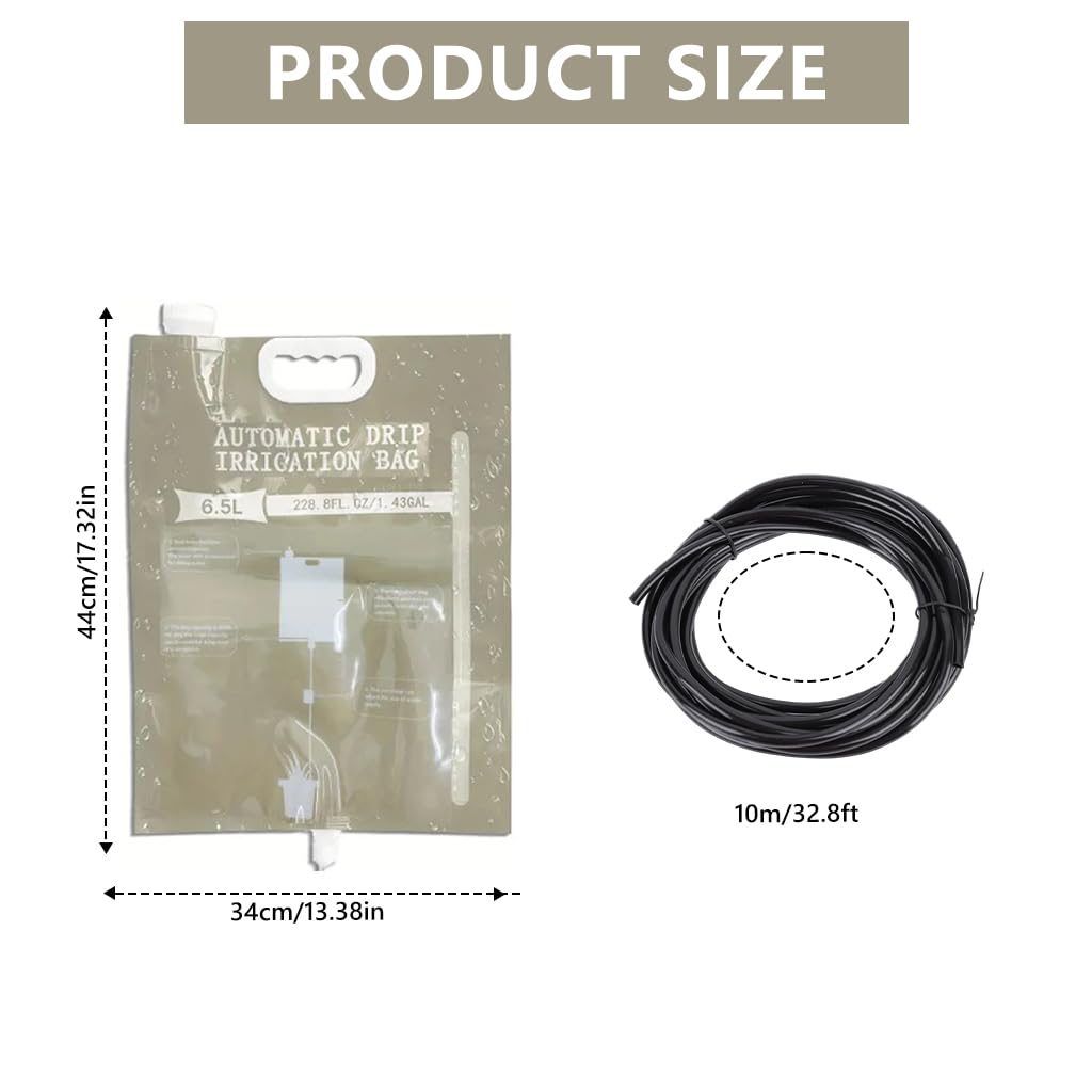 HASTHIP Self Watering Kit for Planters and Flower Beds with 6.5L Bag and 33 ft Pipe | DIY Slow Irrigation System