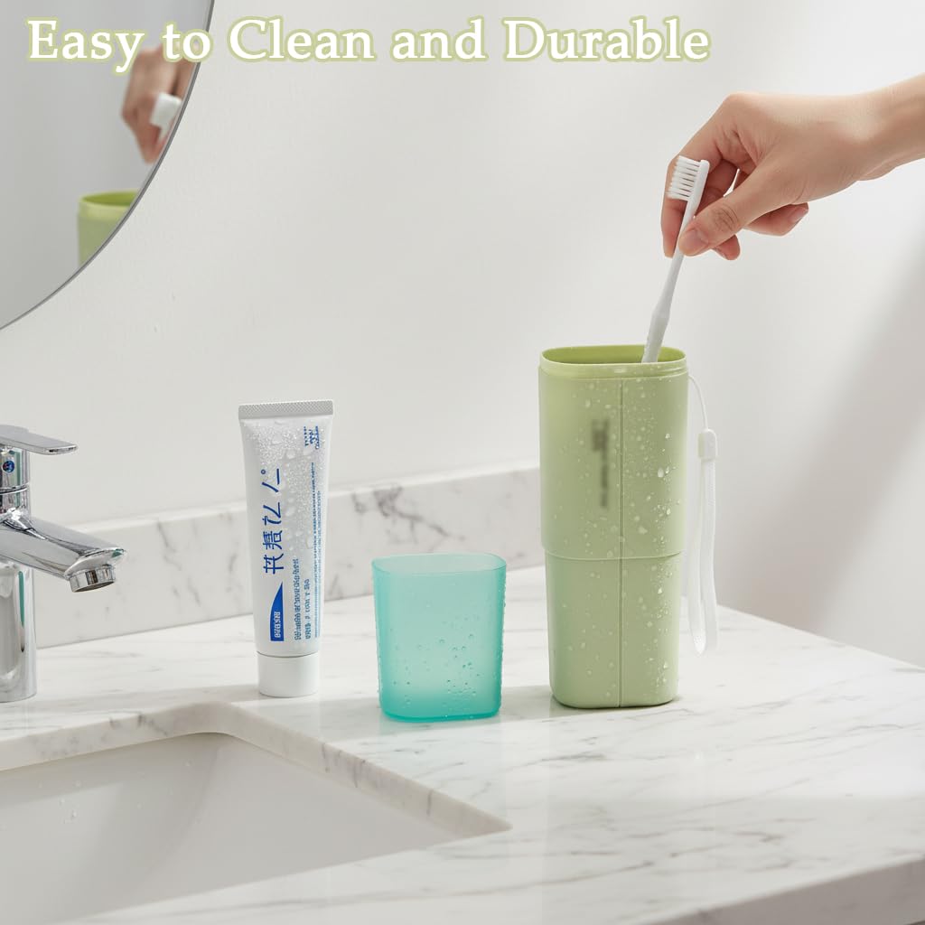 ZIBUYU Travel Wash Cup with Leak-Proof Snap-Lock Design and PP Material | Compact Toiletry Organizer