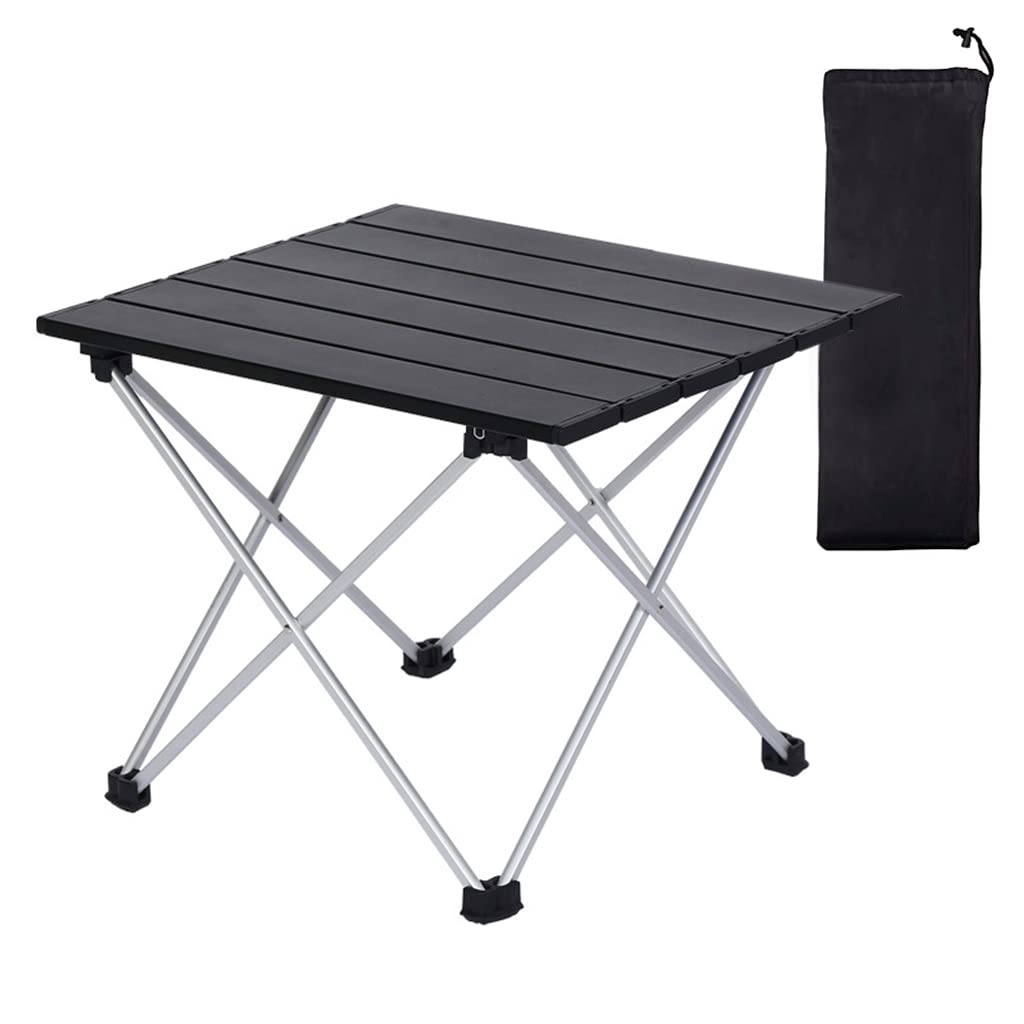 Proberos® Camping Table Foldable Table 39.5 * 34.5cm Aluminum Top for Outdoor Cooking, Hiking, Travel, Picnic, Sturdy Constructed Camping Table with Storage Bag