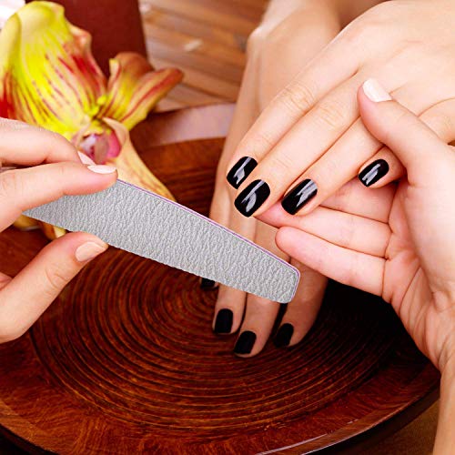 MAYCREATE® 20PCS Professional Nail Files Buffers Kit Arch Shape 100 180 Grit Dual-Sided Emery Board for Manicure Acrylic Nails Gel Polish Removal Durable Washable Shaper Grey