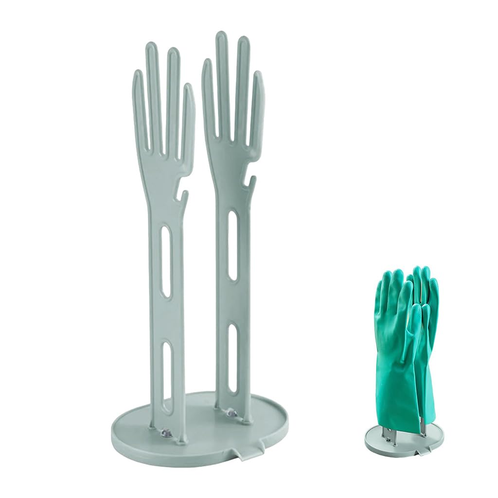 Supvox Kitchen Glove Drying Rack with Suction Cup Base and Drip Tray | Palm-Shaped Stand