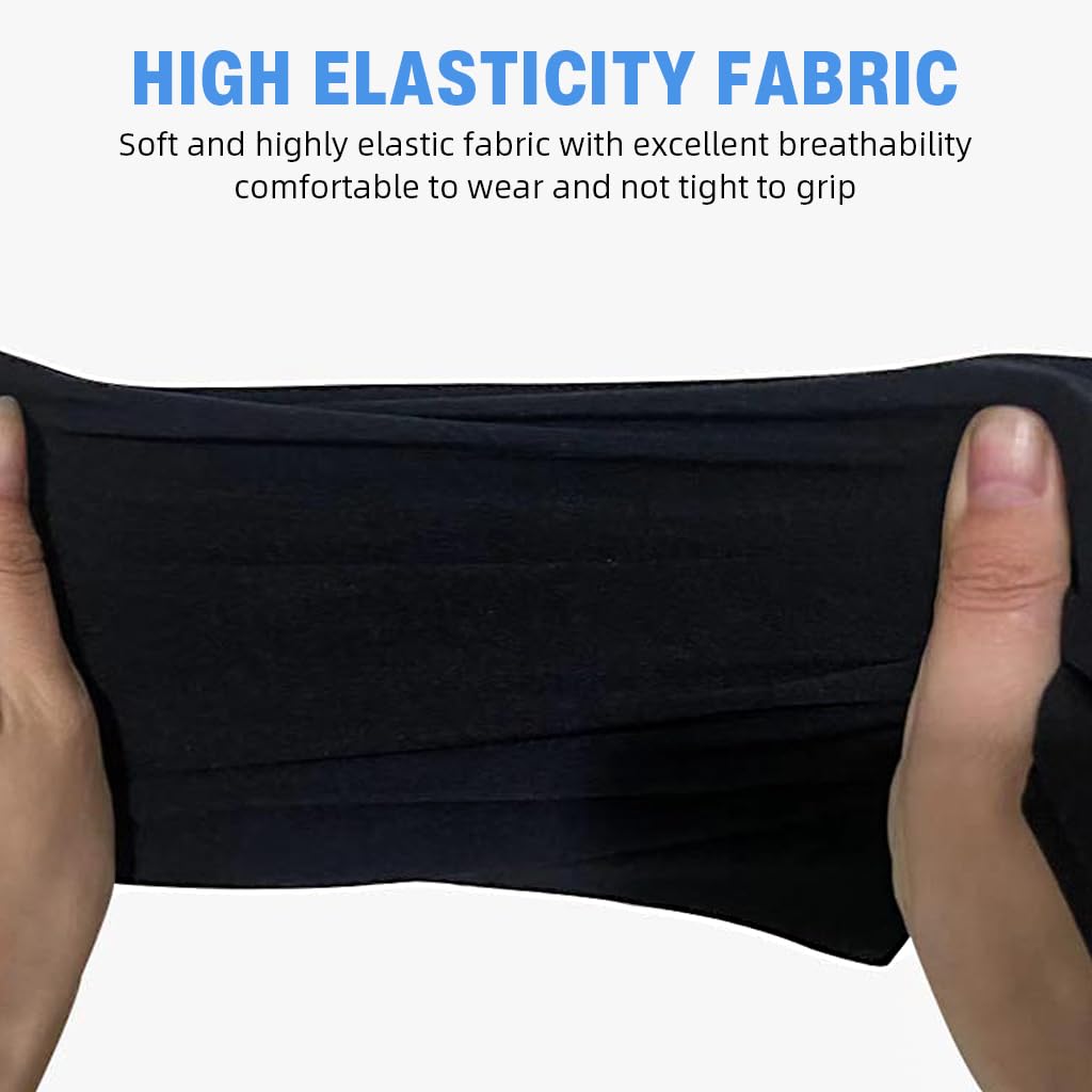 Proberos Leg Sleeves for Running and Cycling featuring UPF 50 Ice-Silk Compression | Unisex Black 3 pcs