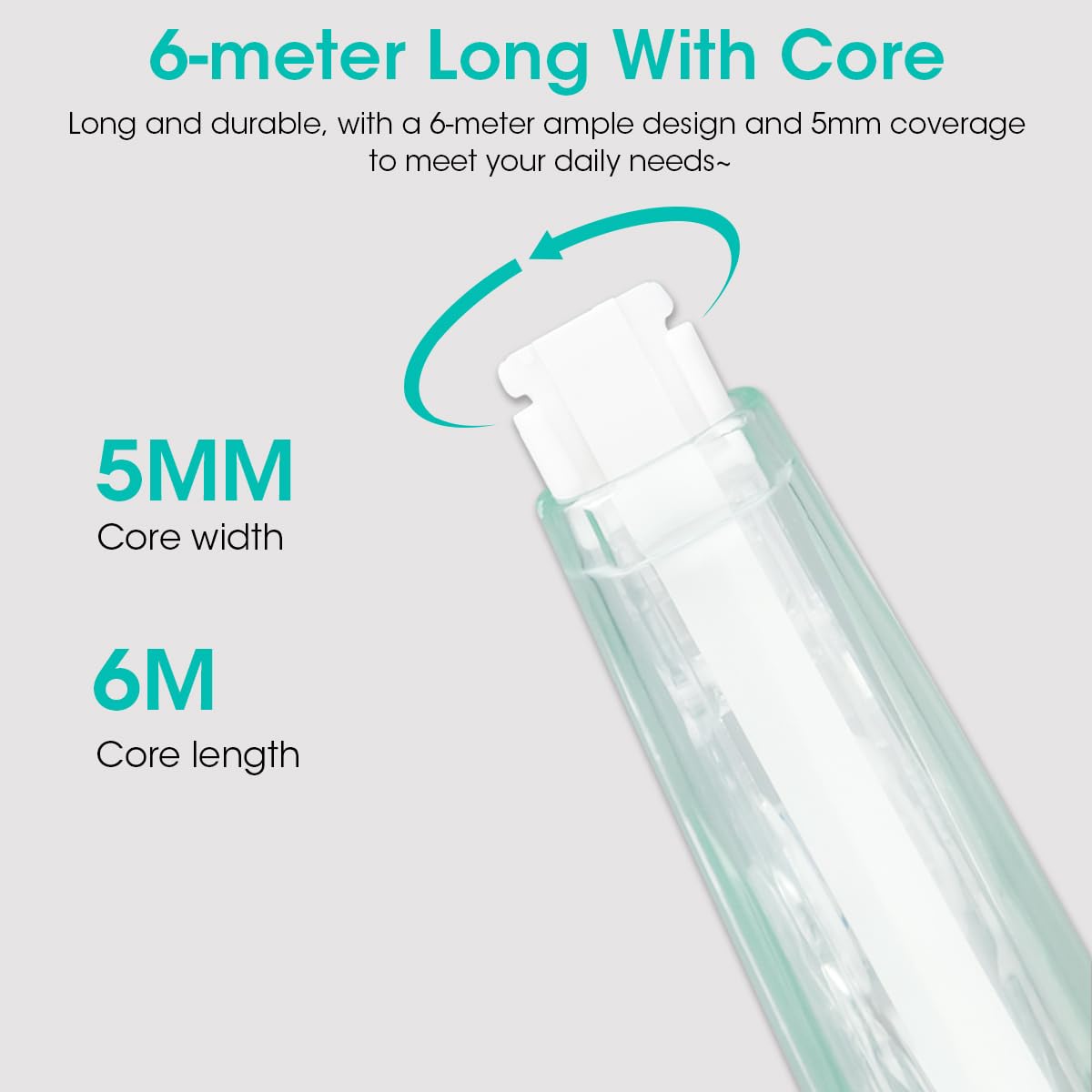 HASTHIP Correction Tape for Office Supplies with Retractable Press-Down Design 5mm x 6m | 2 Refills