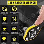 STHIRA® 2 in 1 Jack Ratchet Wrench for Car, Universal Jack Ratchet Wrench Labor-Saving Ratchet Wrench with Adapter Car Jack Wrench Ratchet Tool for Car, SUV, Van, Car Repair Tool