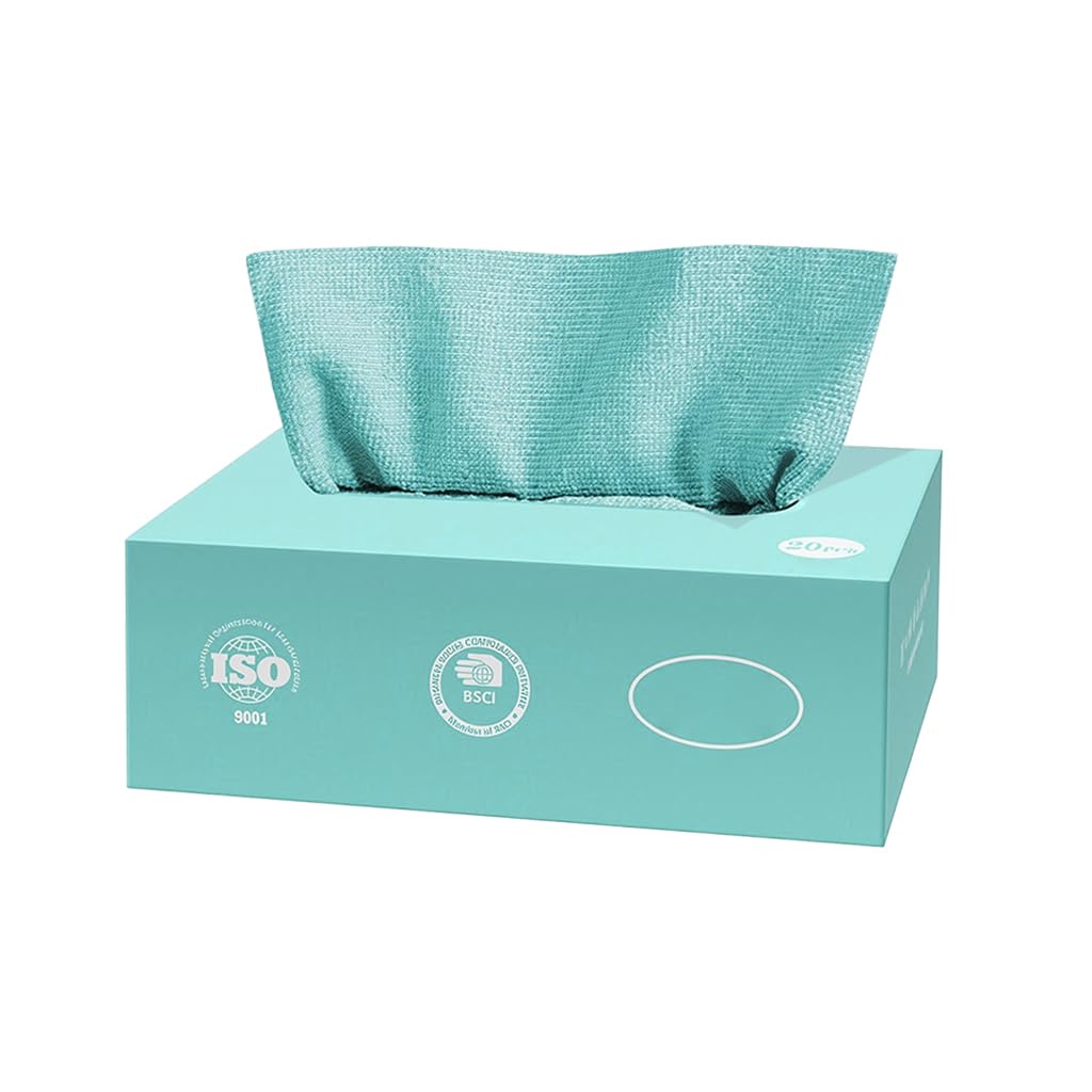 Zibuyu Microfiber Cleaning Cloths for Kitchen with Quick Dry Fabric 20 Pack | 7.87x7.87 in Reusable Towels