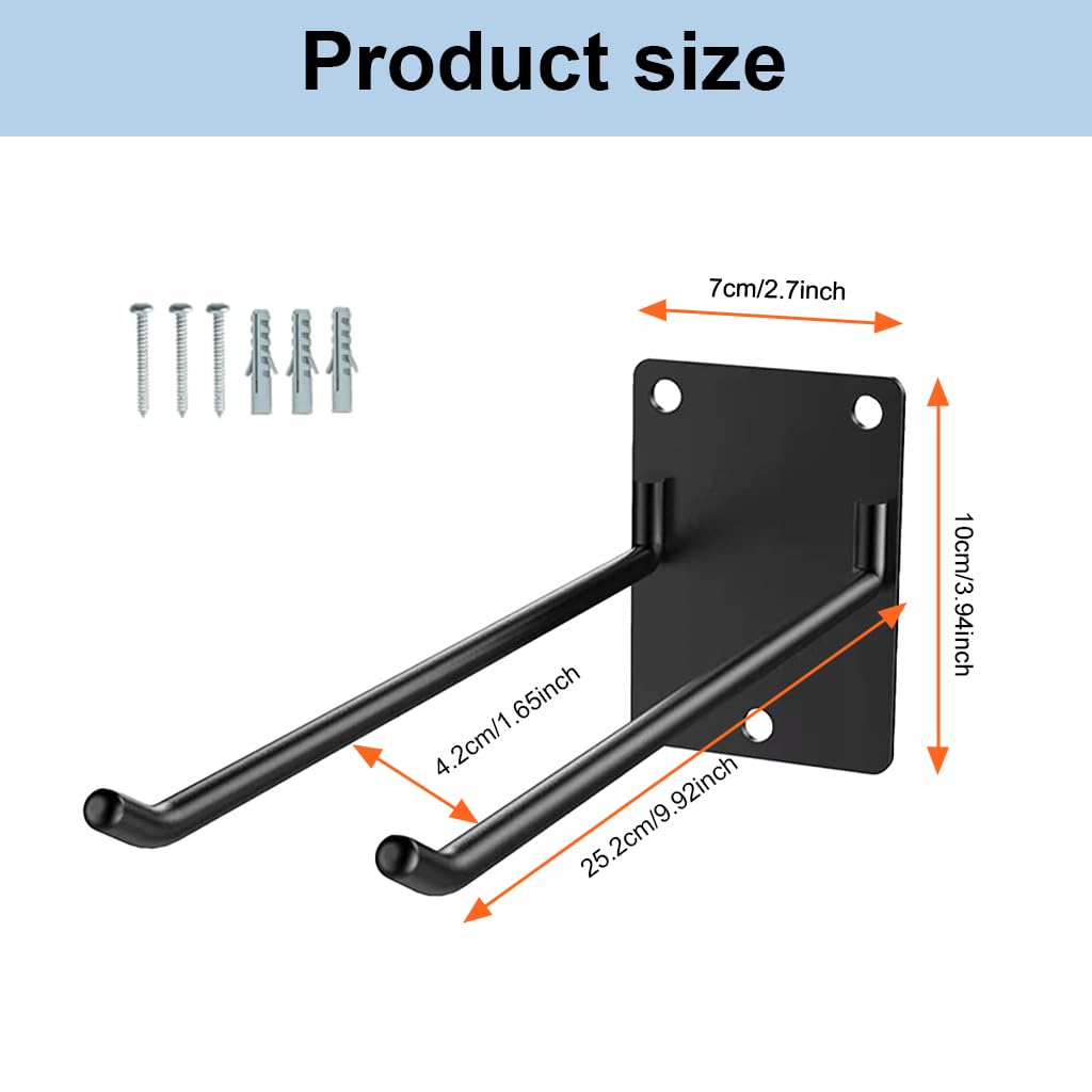 HASTHIP Garage Storage Organizer for Tools featuring 9.92 in Long Reach Hook & Carbon Steel Build