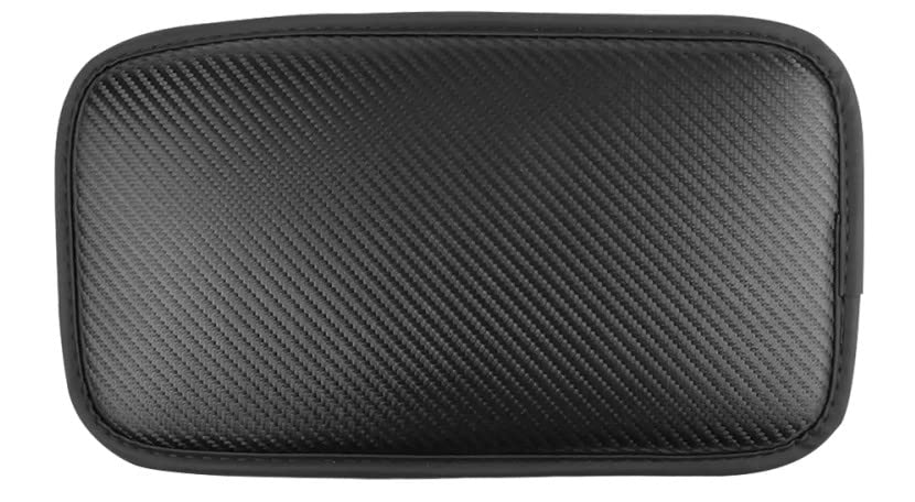Car Center Console Pad for Arm Comfort with Elastic Belt Fixing and 12.2×7.28 in PU Leather | Waterproof Universal Fit for Car SUV Truck