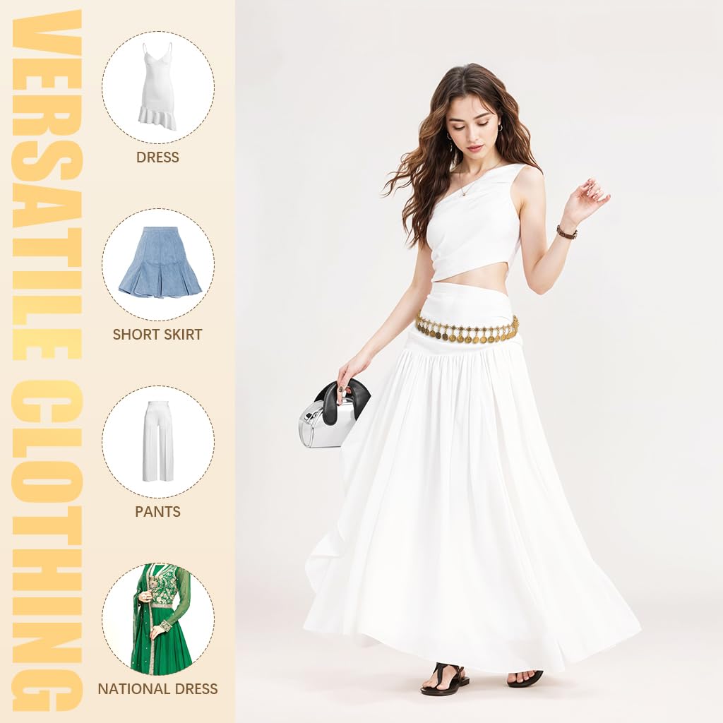 SANNIDHI Waist Chain for Women featuring Gold Coin Tassels and Adjustable 3 PCS Set | Boho Belly & Hip Belt for Sarees Dresses and Jeans