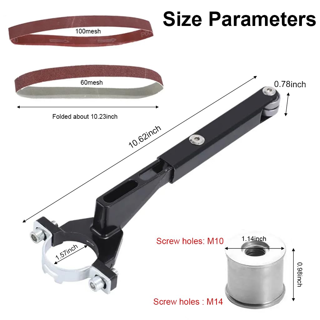 Serplex® Belt Sander Attachment, SBelt Sander Attachment for Angle Grinder for 100MM/125MM Grinding Disk Angle Grinder