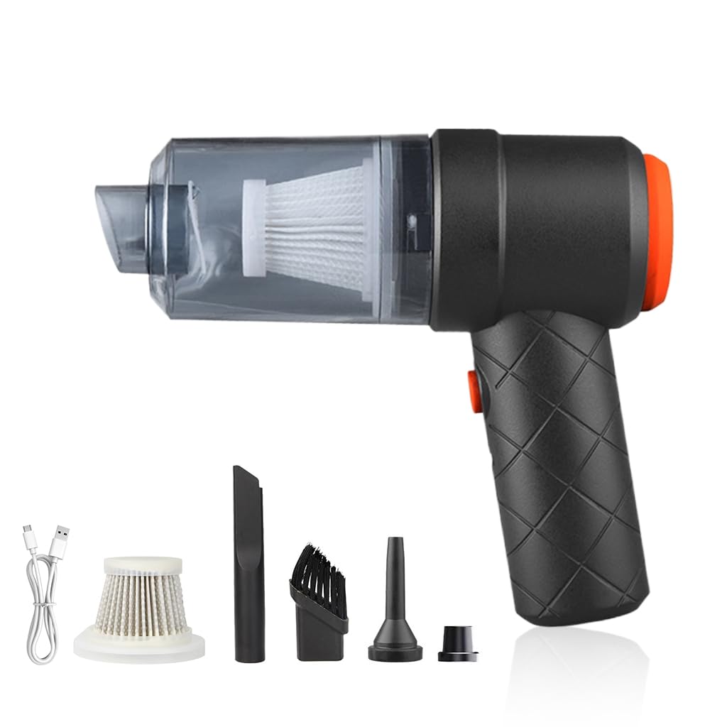 STHIRA Car Vacuum Cleaner for Home and Car Use with 6000Pa Suction and 3600mAh Battery | Cordless HEPA Filter Design