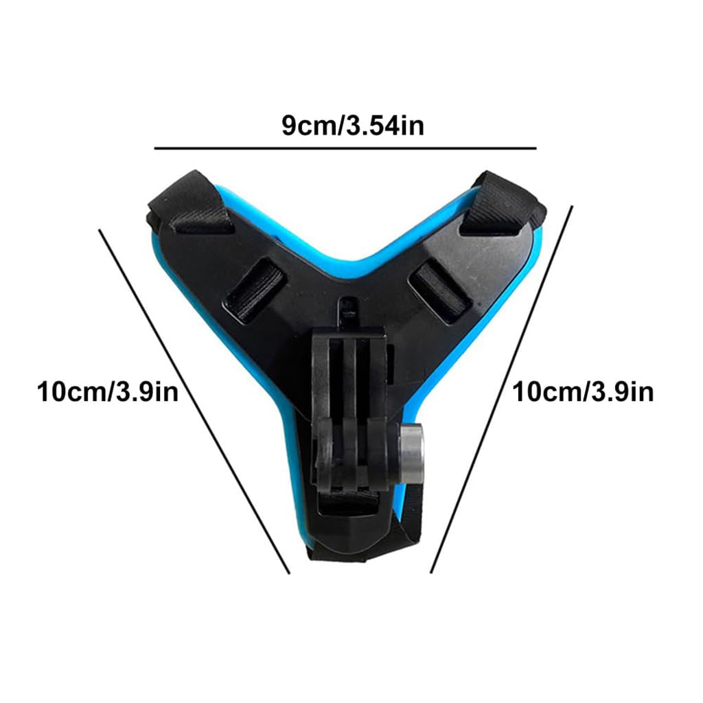 ZIBUYU Motorcycle Helmet Chin Mount for Action Cameras featuring J Hook & Silicone Base
