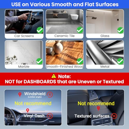 STHIRA® Magnetic Phone Holder Car Phone Mount Rotating Suction Cup Car Mount 360 ° Rotatable Ultra Strong Magnetic Holder Travel Desk