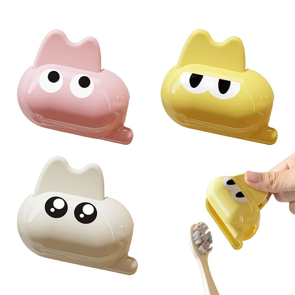 HASTHIP Toothbrush Cover Case for Travel and Home with Dustproof Secure Fit | 3 pcs Multicolor Plastic Protector