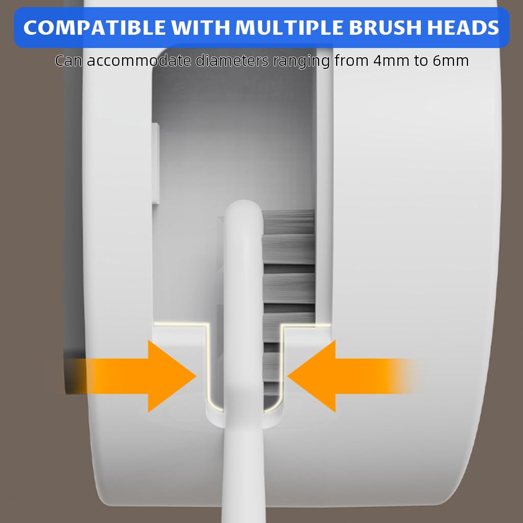 HASTHIP Toothbrush UV Sterilizer Holder with Dual Storage and LCD Display | Wall Mounted USB Rechargeable Organizer for Kids and Adults