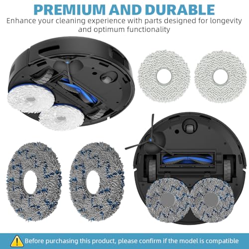 HASTHIP® Set of 22PCS Replacement Accessories for Ecovacs Deebot N30 Pro Omni Vacuum Cleaner Spare Includes 3 Side Brushes 4 Microfiber Cloth Mop 2 Dust Bag 2 Filter