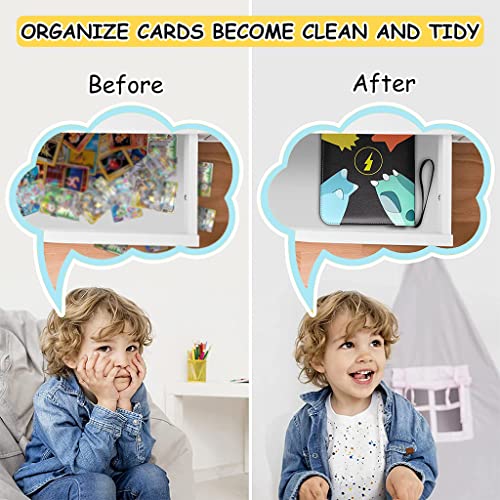 PATPAT® Poke-Mon Binder Cards Collector Album Holder For 400 Cartoon Prints Zipper Bag Trading Card Collection Game Case Gift For Kids Boys Girls 2PCS