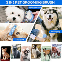 Qpets® Dog Brush for Bathing, Pet Massage Brush Puppy Grooming Brush Soft Bathing and Shedding for Dogs and Cats, Dog Bath Brush Cat Cleaning Brush Pet Comb