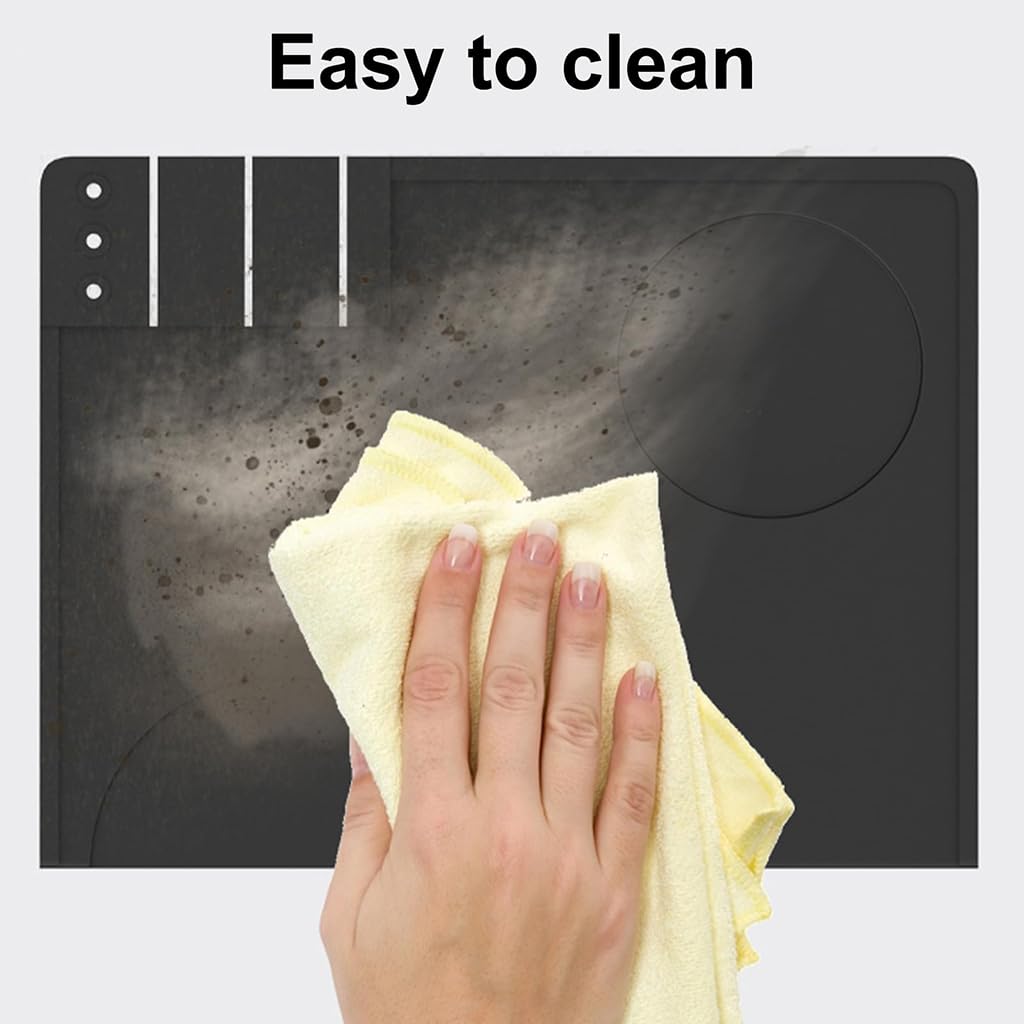 ZIBUYU Coffee Tamping Mat for Espresso Preparation with NonSlip Base and FoodGrade Silicone | Protects Portafilter Handles and Countertops