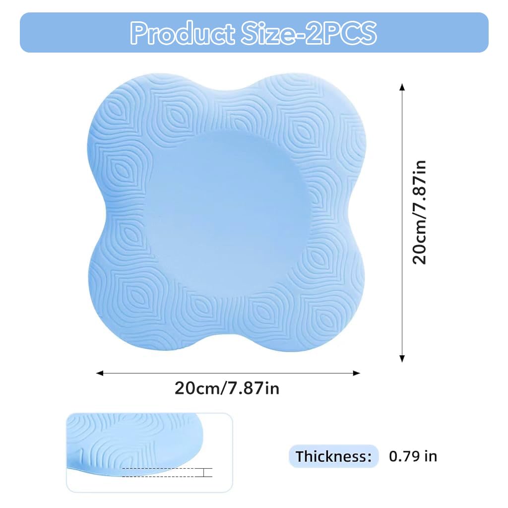 ZIBUYU Knee Pads for Yoga with Anti Slip TPE Cushion 20 x 20cm | Support for Knees and Elbows