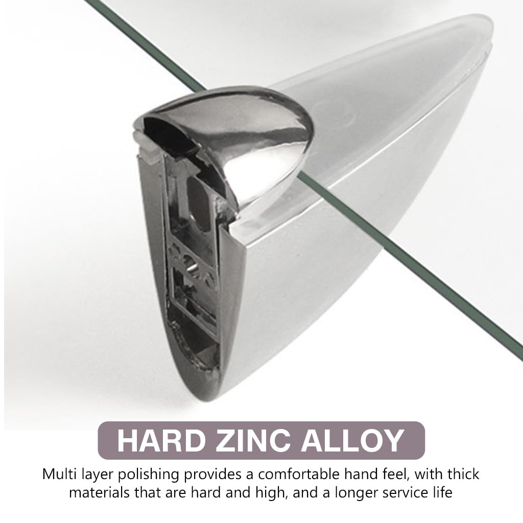 Serplex Glass Shelf Brackets for 3–16mm Shelves with Adjustable Clamp and Zinc Alloy Build | Easy Wall Mount Installation