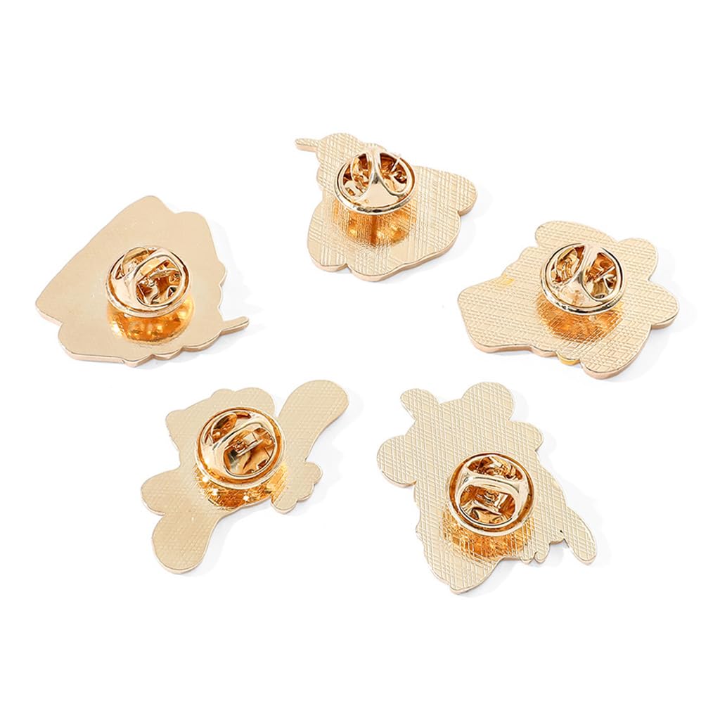 SANNIDHI Brooch Pin Set for Clothes and Bags with Safety Buttons Alloy | 9 Cute Designs