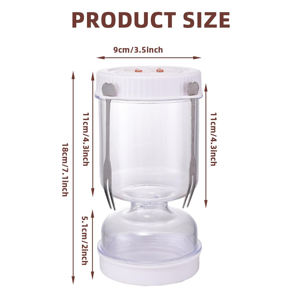 Supvox Pickle Jar for Small Batch Pickling featuring Built In Strainer and Airtight Lid 18x9.5x9.5 cm