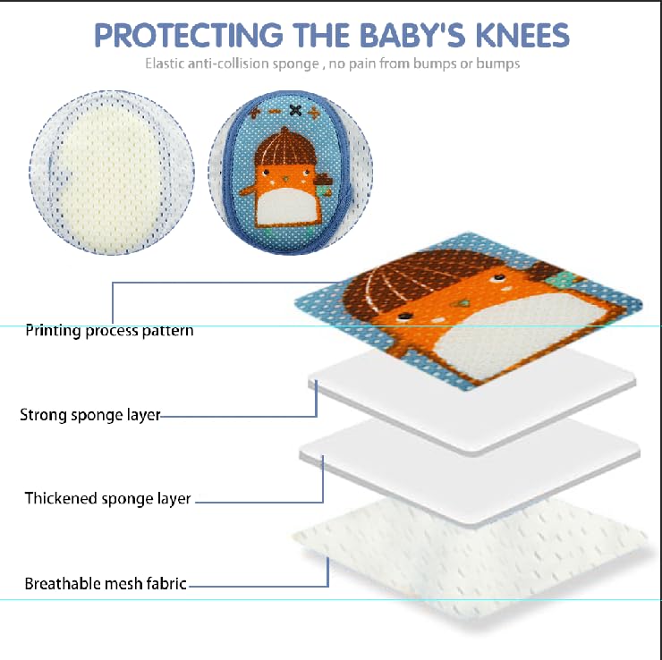 SNOWIE SOFT® 1 Pair Baby Knee Pads for Crawling Walking Practice Knee Protection Pad for Toddler Breathable Crawling Knee Protection Padded Knee Protection for Baby to Toddler 5-24 Month