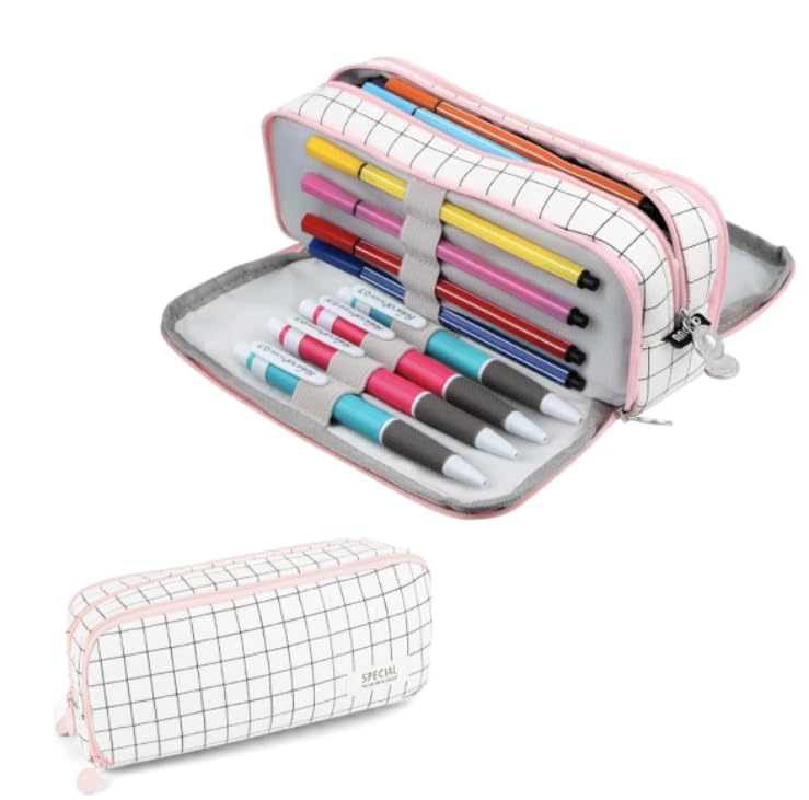 Zibuyu Pencil Case for School and Office with Multi Compartment Design | Smooth Zipper Storage