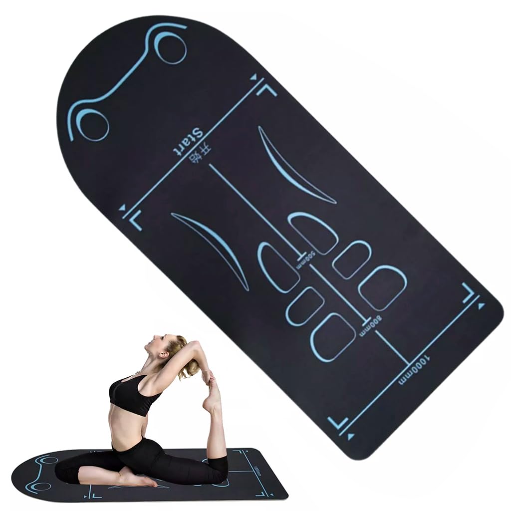 Proberos® Silent Mat for Ab Roller Wheel EVA Anti-slip Fitness Mat with Distance Guide Lines Exercise Mat Abs Training Mat Knee Mat Yoga Mat Fitness Mat, 140cmx56cm