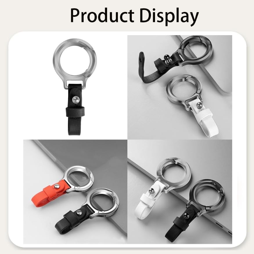 Zibuyu Car Leather Keychain for Secure Key Organization with Zinc Alloy Hook | Gift for Men and Women